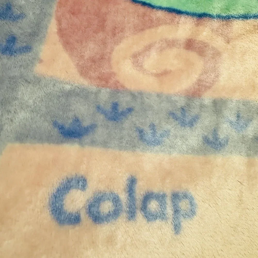 Vtg Colap Rachel Collection Baby Rocking Horse Pink Plush Baby Throw Blanket